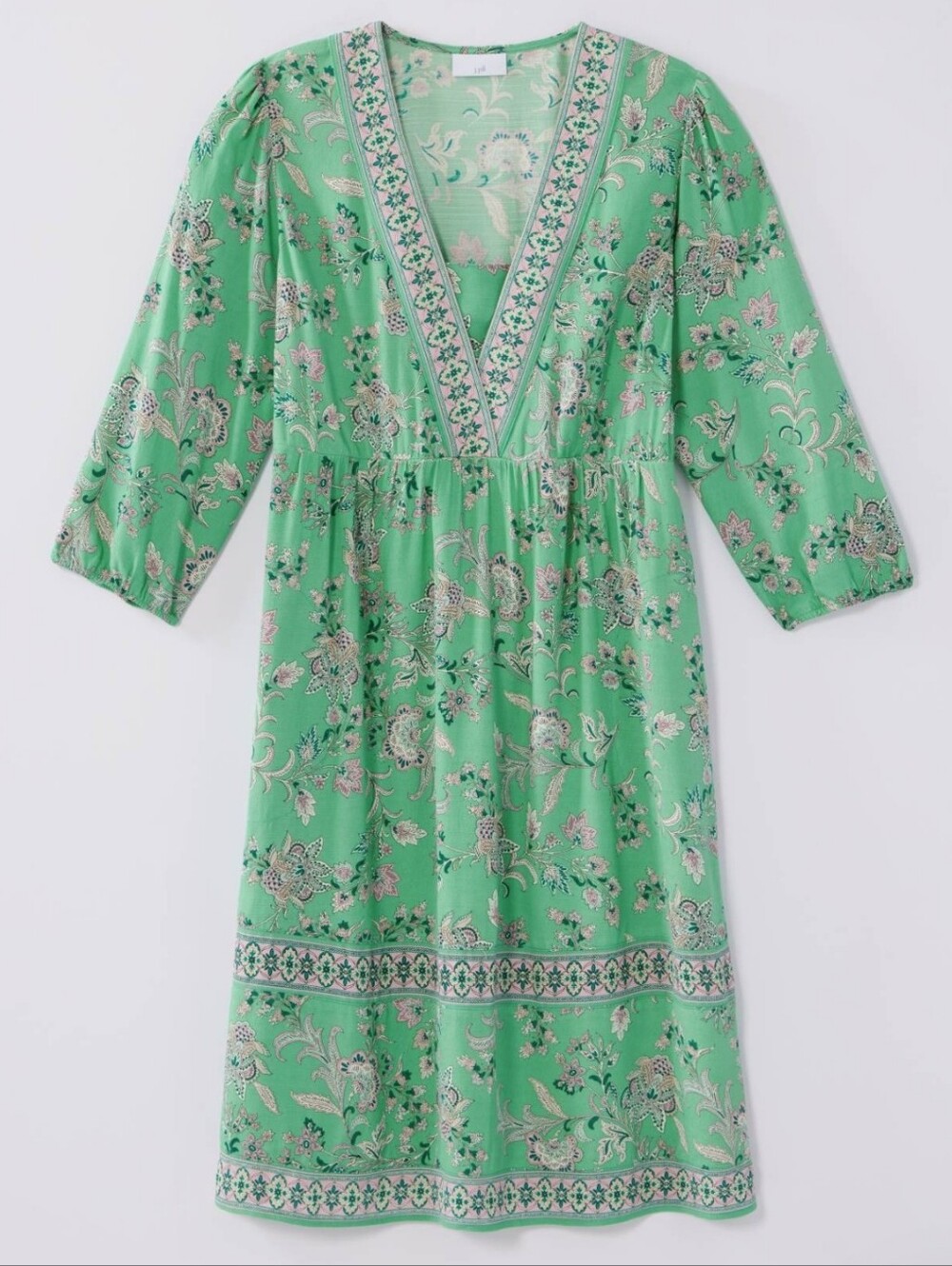 J. Jill Border-Printed Flounced-Hem Dress - Picture 2 of 6